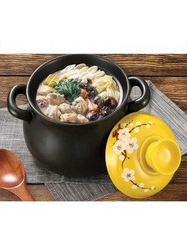 WERYU Ceramic Casserole With Lid Stockpot Chef Classic High Temperature Resistance Nonstick Pan Cooking Cookware Home Kitchen Or Restaurant Multiple Purposes Gift Soup Pot Color : Yellow Size : - B09ZY2KQ38V