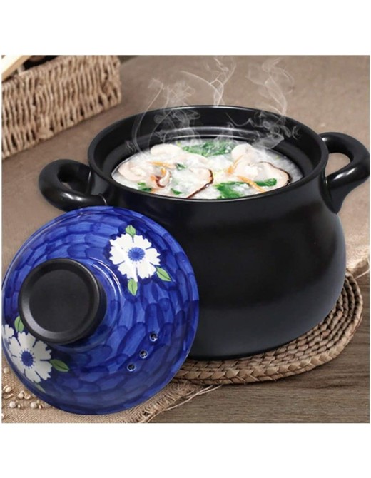 WERYU Ceramic Casserole With Lid Stockpot Chef Classic High Temperature Resistance Nonstick Pan Cooking Cookware Home Kitchen Or Restaurant Multiple Purposes Gift Soup Pot Color : Blue Size : 3. - B09ZY9VRNBN