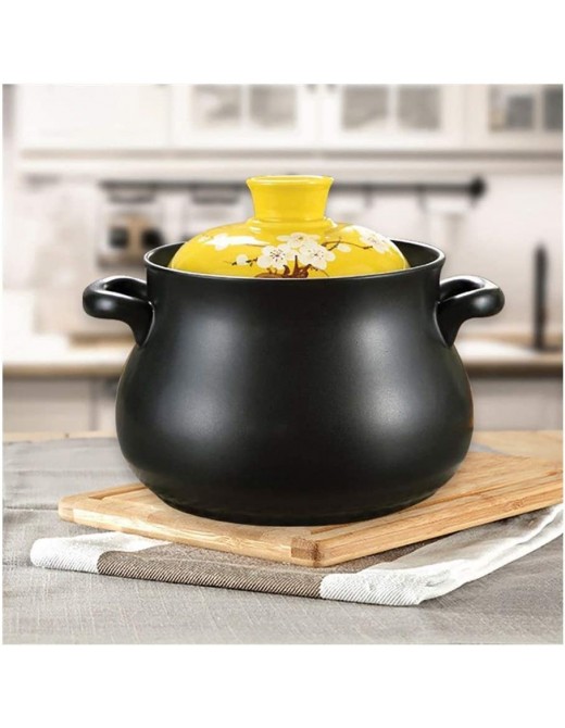 WERYU Ceramic Casserole With Lid Stockpot Chef Classic High Temperature Resistance Nonstick Pan Cooking Cookware Home Kitchen Or Restaurant Multiple Purposes Gift Soup Pot Color : Yellow Size : - B09ZY2KQ38V
