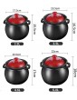 YISUPP Ceramic Stew Pot Hot Pot Soup Pot Cooking Clay Pot Oven Proof Casserole Dish with Lid Stockpot for Stew Soup Scratch Resistant,black-3.5L - B0B34NLYPSS