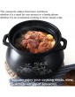 YISUPP Japanese Ceramic Hot Pot Casserole Earthenware Clay Pot High Temperature Soup Crock Pot Saucepan Large Handmade Does Not Crack Slow Cooker,black-5.5L - B0B34WWKQ4H