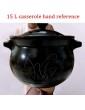 YQWY Casserole ceramic saucepan heat-resistant household soup pot cooking pot milk pot ceramic pot-Black||6L - B09ZKM3JDND