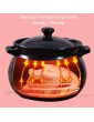 YQWY Casserole ceramic saucepan heat-resistant household soup pot cooking pot milk pot ceramic pot-Black||6L - B09ZKM3JDND